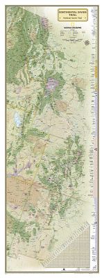 National Geographic Continental Divide Trail Wall Map in Gif t Box