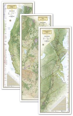 Triple Crown of Hiking Map [in gift box]