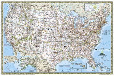 United States Classic, poster size, laminated