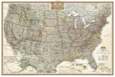 United States Executive, poster size, laminated