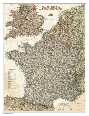 France, Belgium, and The Netherlands Executive, laminated