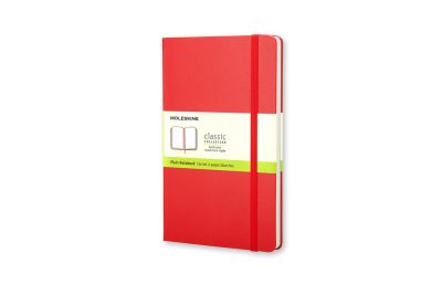 Moleskine Large Plain Hardcover Notebook Scarlet Red