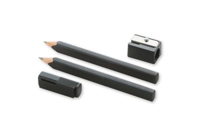 Moleskine Black Pencil Set - 2 Pencils, Cap and Sharpener