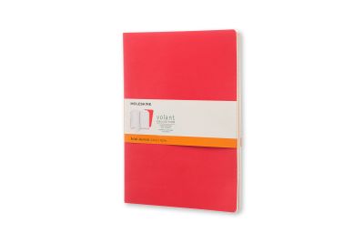 Moleskine Extra Large Volant Geranium Red/scarlet Red Ruled Journal