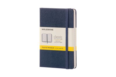 Moleskine Sapphire Blue Pocket Squared Notebook Hard