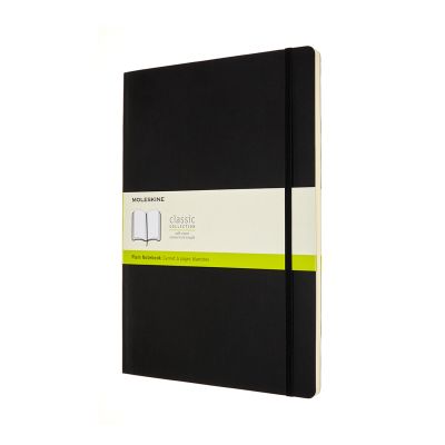Moleskine Classic A4 Plain Softcover Notebook: Black