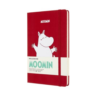 Moleskine Limited Edition Moomin Large Ruled Notebook: Red