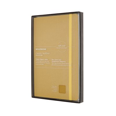 Moleskine Classic Limited Collection Large Leather Ruled Softback Notebook in Box: Amber Yellow