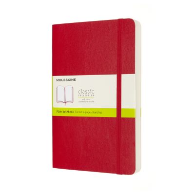 Moleskine Expanded Large Plain Softcover Notebook: Scarlet Red