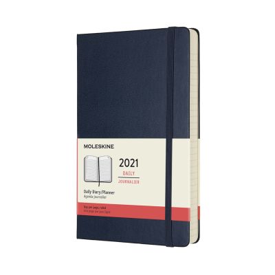 Moleskine 2021 12-Month Daily Large Hardcover Diary: Sapphire Blue