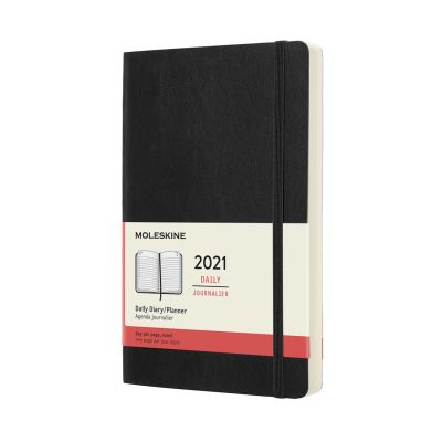 Moleskine 2021 12-Month Daily Large Softcover Diary: Black