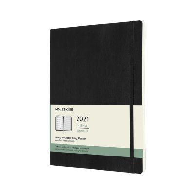 Moleskine 2021 12-Month Weekly Extra Large Softcover Diary: Black