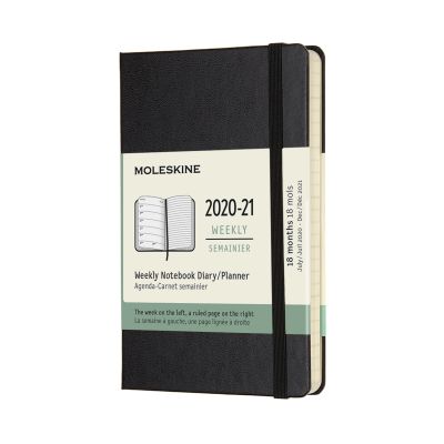 Moleskine 2021 18-Month Weekly Pocket Hardcover Diary: Black