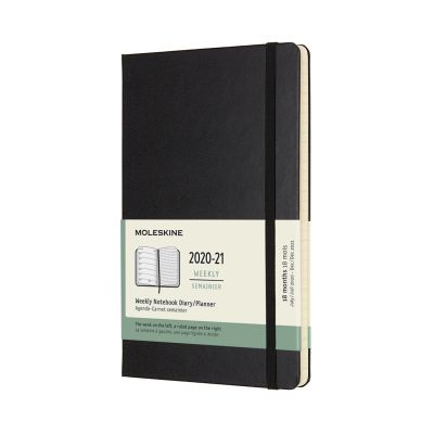 Moleskine 2021 18-Month Weekly Large Hardcover Diary: Black