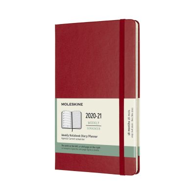 Moleskine 2021 18-Month Weekly Large Hardcover Diary: Scarlet Red