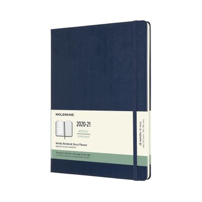 Moleskine 2021 18-Month Weekly Extra Large Hardcover Diary: Sapphire Blue