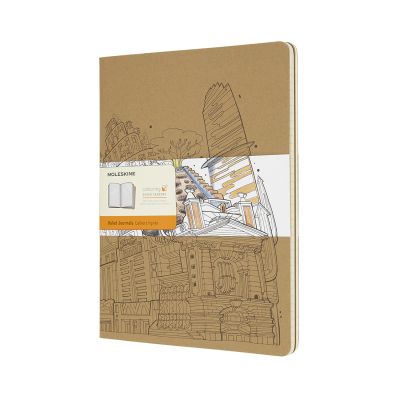 Moleskine Colouring Cover Cahier Notebook Kraft Brown Extra Large Ruled: The Wandering City 2016