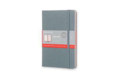 Moleskine Two-go Saxe Blue Medium Ruled-plain Notebook