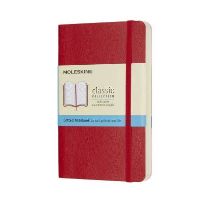 Moleskine Scarlet Red Pocket Dotted Notebook Soft