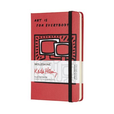 Moleskine Keith Haring Limited Edition Scarlet Red Pocket Plain Notebook Hard