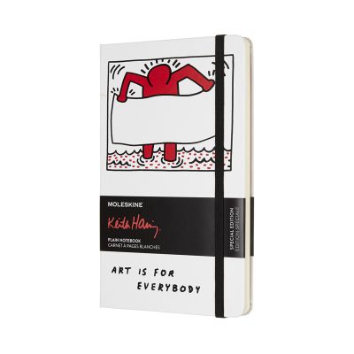 Moleskine Keith Haring Limited Edition White Large Plain Notebook Hard