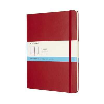 Moleskine Scarlet Red Extra Large Dotted Notebook Hard