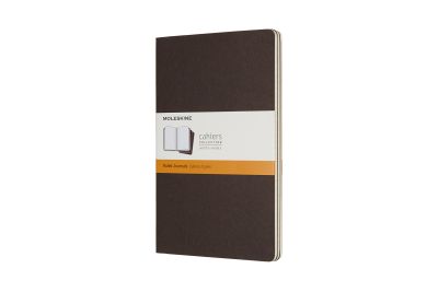 Moleskine Coffee Brown Large Ruled Cahier Journal (set Of 3)