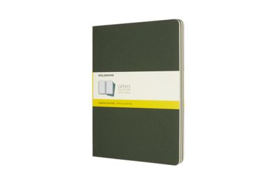Moleskine Myrtle Green Extra Large Squared Cahier Journal (set Of 3)