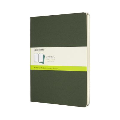 Moleskine Myrtle Green Extra Large Plain Cahier Journal (Set of 3)