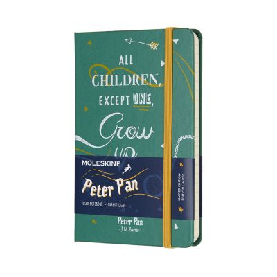 Moleskine Peter Pan Limited Edition Indians Malachite Green Pocket Ruled Notebook Hard