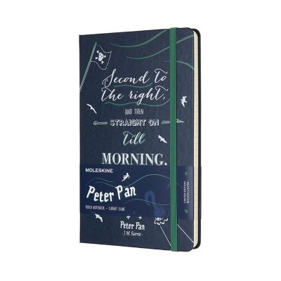 Moleskine Peter Pan Limited Edition Pirates Sapphire Blue Large Ruled Notebook Hard