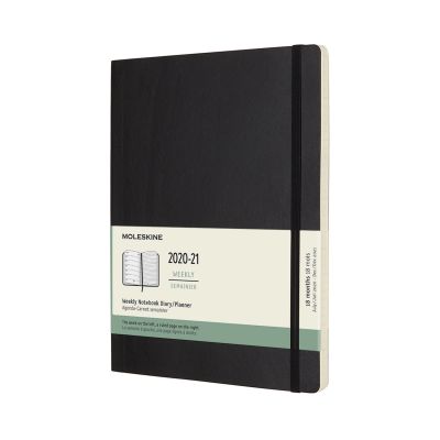 Moleskine 2021 18-Month Weekly Extra Large Softcover Diary: Black