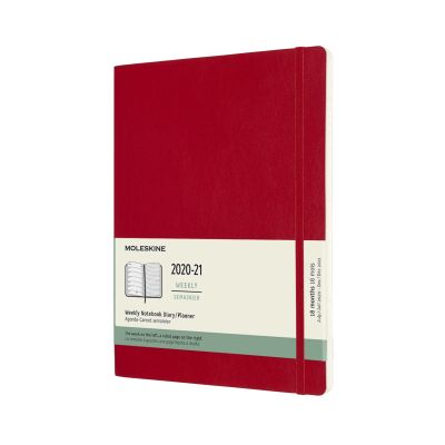 Moleskine 2021 18-Month Weekly Extra Large Softcover Diary: Scarlet Red