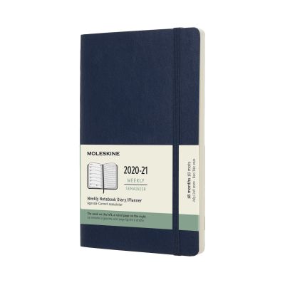Moleskine 2021 18-Month Weekly Large Softcover Diary: Sapphire Blue