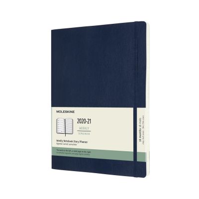 Moleskine 2021 18-Month Weekly Extra Large Softcover Diary: Sapphire Blue