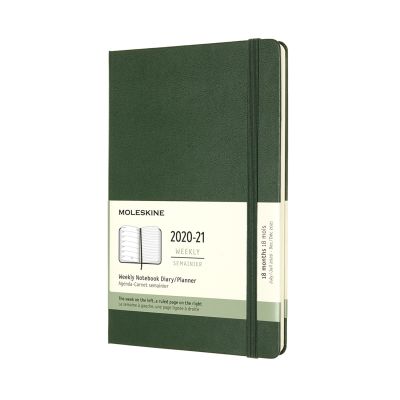 Moleskine 2021 18-Month Weekly Large Hardcover Diary: Myrtle Green