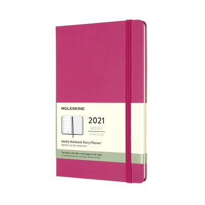 Moleskine 2021 12-Month Weekly Large Hardcover Diary: Bougainvillea Pink