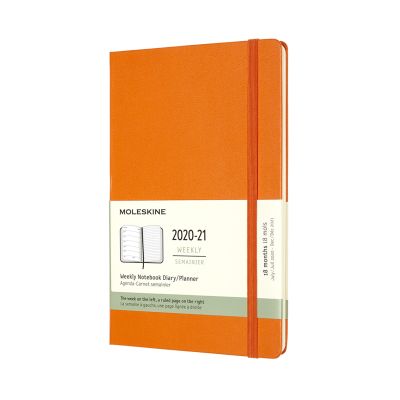 Moleskine 2021 18-Month Weekly Large Hardcover Diary: Cadmium Orange