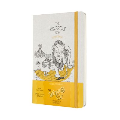 Moleskine Limited Edition Wizard of Oz Large Plain Notebook: Cowardly Lion Yellow