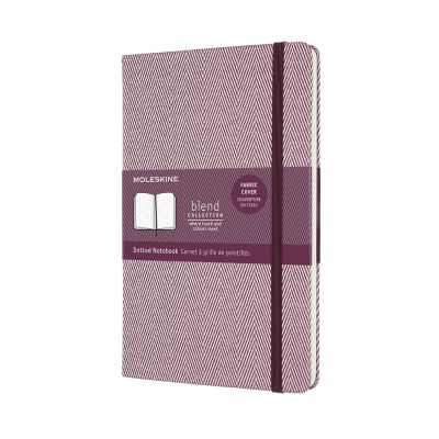 Moleskine Limited Collection Blend 2020 Large Dotted Notebook: Herringbone Purple