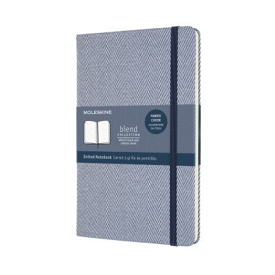 Moleskine Limited Collection Blend 2020 Large Dotted Notebook: Herringbone Blue