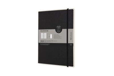 Moleskine 2021 12-Month Extra Large Weekly Paper Tablet Pro Smart Planner: Black