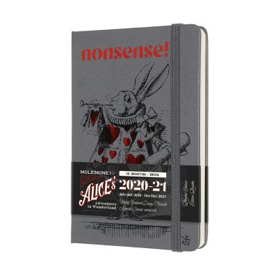 Moleskine Limited Edition Alice in Wonderland 2021 18-Month Pocket Weekly Diary: Rabbit