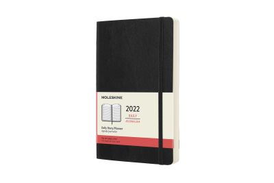 Moleskine 2022 12-Month Daily Large Softcover Notebook: Black
