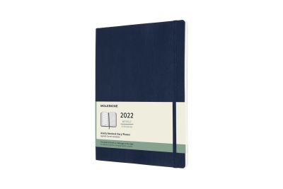 Moleskine 2022 12-Month Weekly Extra Large Softcover Notebook: Sapphire Blue