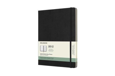 Moleskine 2022 18-Month Weekly Extra Large Hardcover Notebook: Black