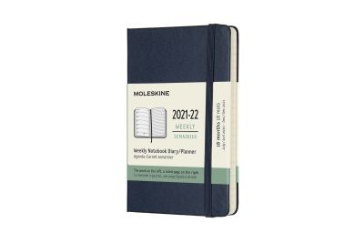 Moleskine 2022 18-Month Weekly Pocket Hardcover Notebook: Sapphire Blue