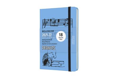 Moleskine Ltd. Ed. Peanuts 2022 18-Month Weekly Pocket Hardcover Notebook: Light Blue