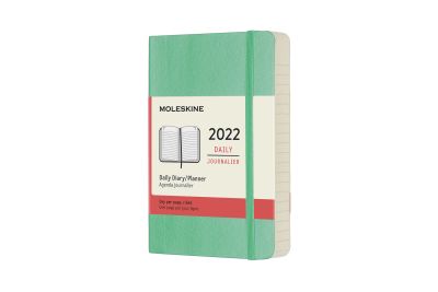 Moleskine 2022 12-Month Daily Pocket Softcover Notebook: Ice Green