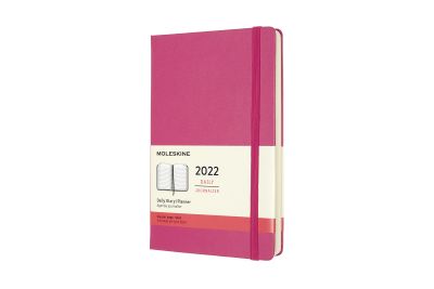 Moleskine 2022 12-Month Daily Large Hardcover Notebook: Bougainvillea Pink